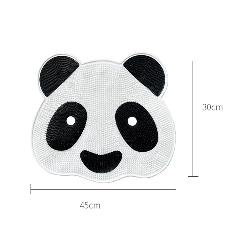 InstaRelief*Panda Silicone Massage Pad Bathroom Anti-Skid Pad Shower Back Rub Bath Tool Foot Wash Dead Skin Removal Shower Room Floor Mat