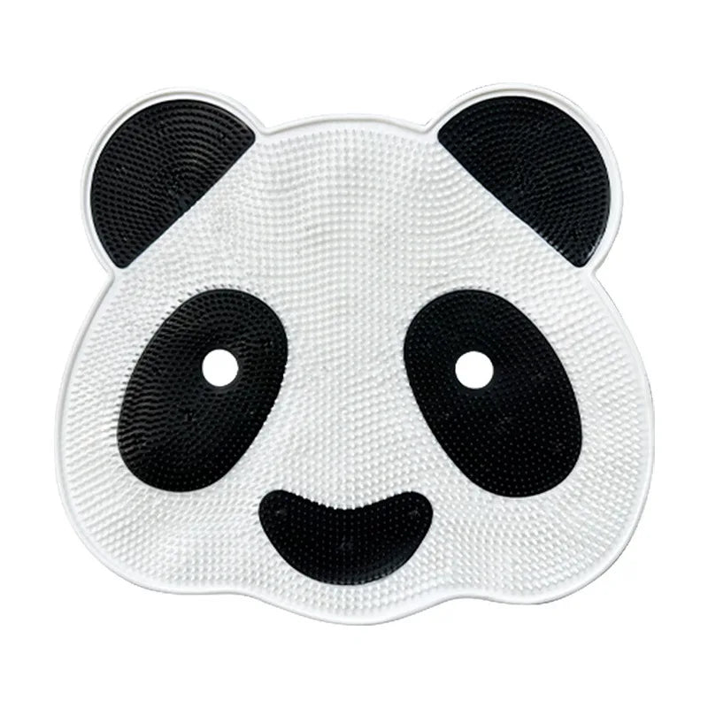 InstaRelief*Panda Silicone Massage Pad Bathroom Anti-Skid Pad Shower Back Rub Bath Tool Foot Wash Dead Skin Removal Shower Room Floor Mat